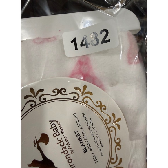 NWT Adirondack Baby Lot of 2 Blankets 30 x 40 Pink Bows Blue Dinosaurs - Picture 9 of 10